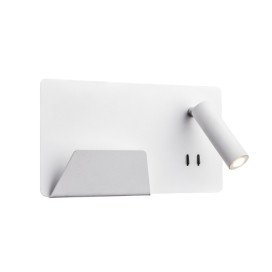 Somnila spot applique apparente LED indoor 3000 K blanche version à gauche USB
