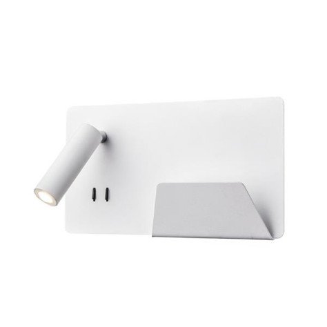 Somnila spot applique apparente LED indoor 3000 K blanche version à droite USB