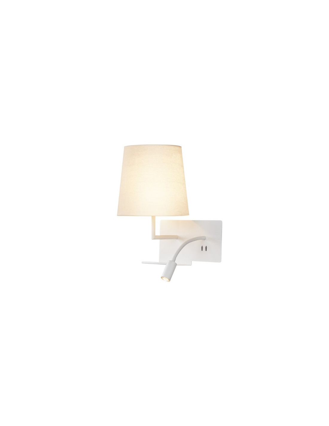 Somnila flex applique apparente LED indoor 3000 K blanche version à gauche USB