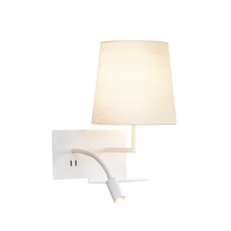 Somnila flex applique apparente LED indoor 3000 K blanche version à droite USB