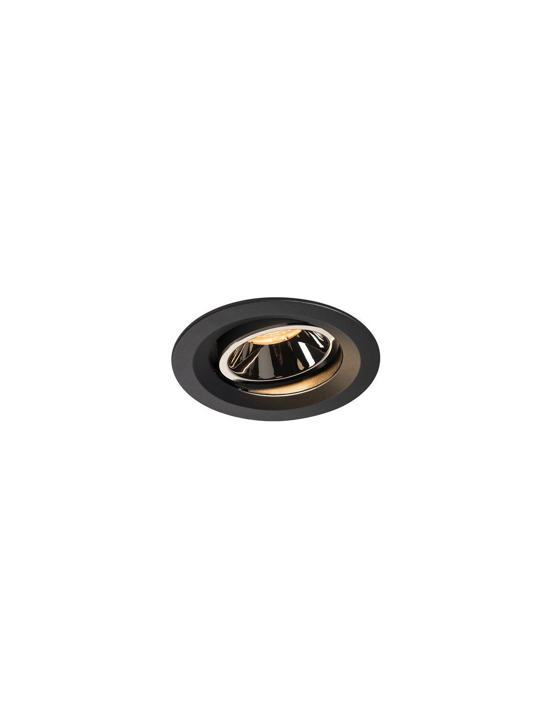 Numinos move DL M plafonnier encastré LED noir/chromé 2700K 20° inclin/pivo