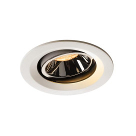 Numinos move DL M plafonnier encastré LED blanc/chromé 2700K 20° inclin/pivo