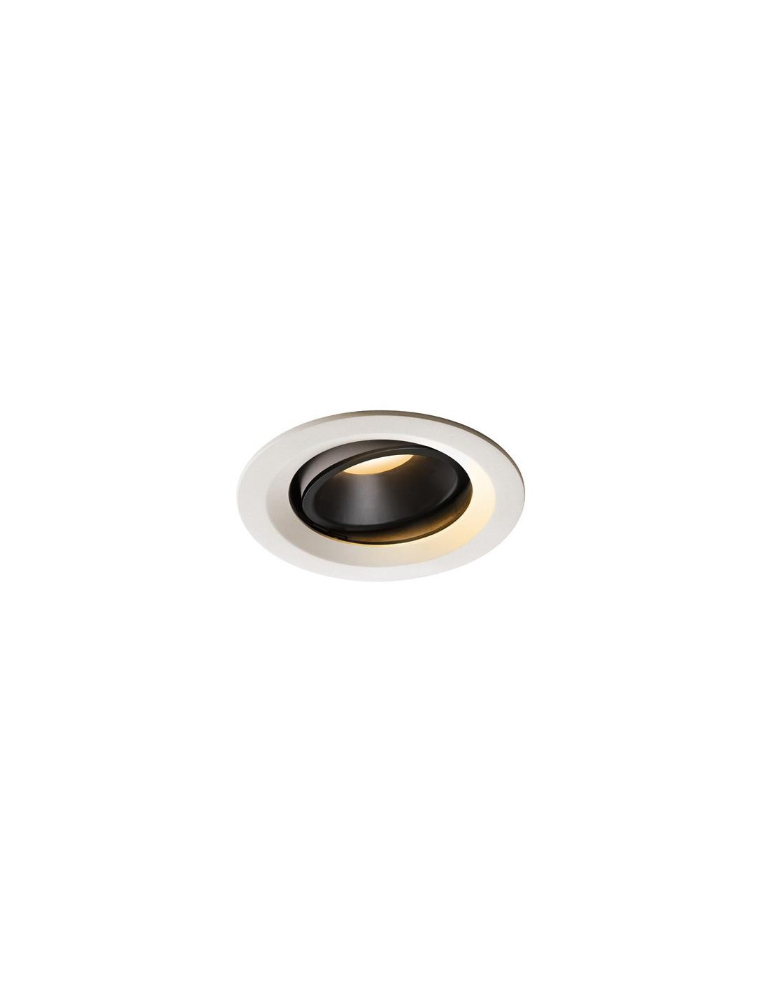Numinos move DL M plafonnier encastré LED blanc/noir 2700K 40° inclin/pivo