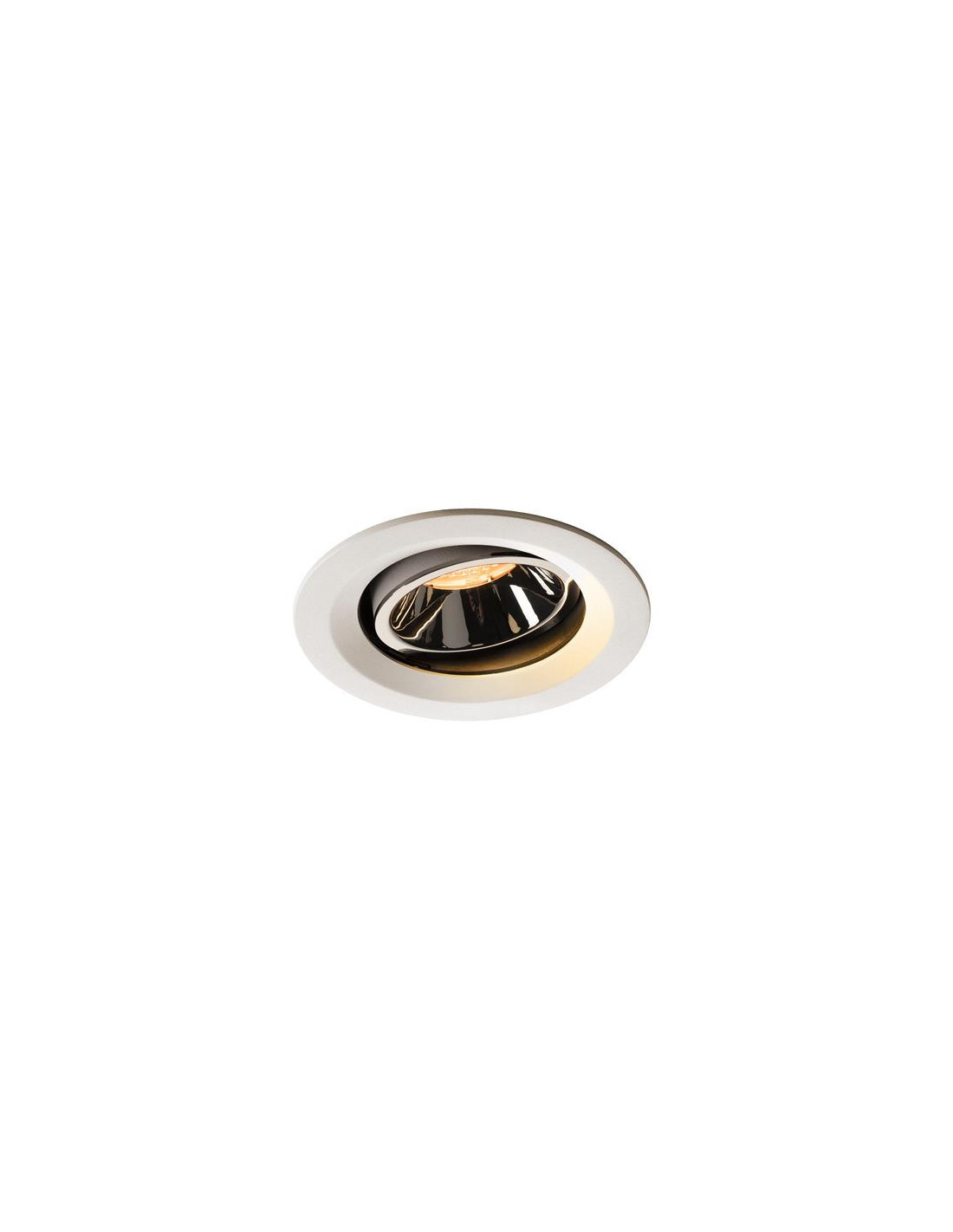 Numinos move DL M plafonnier encastré LED blanc/chromé 2700K 40° inclin/pivo