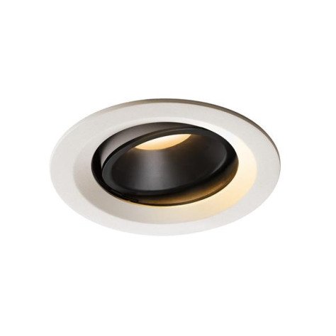 Numinos move DL M plafonnier encastré LED blanc/noir 2700K 55° inclin/pivo
