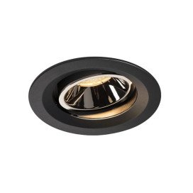 Numinos move DL M plafonnier encastré LED noir/chromé 3000K 20° inclin/pivo