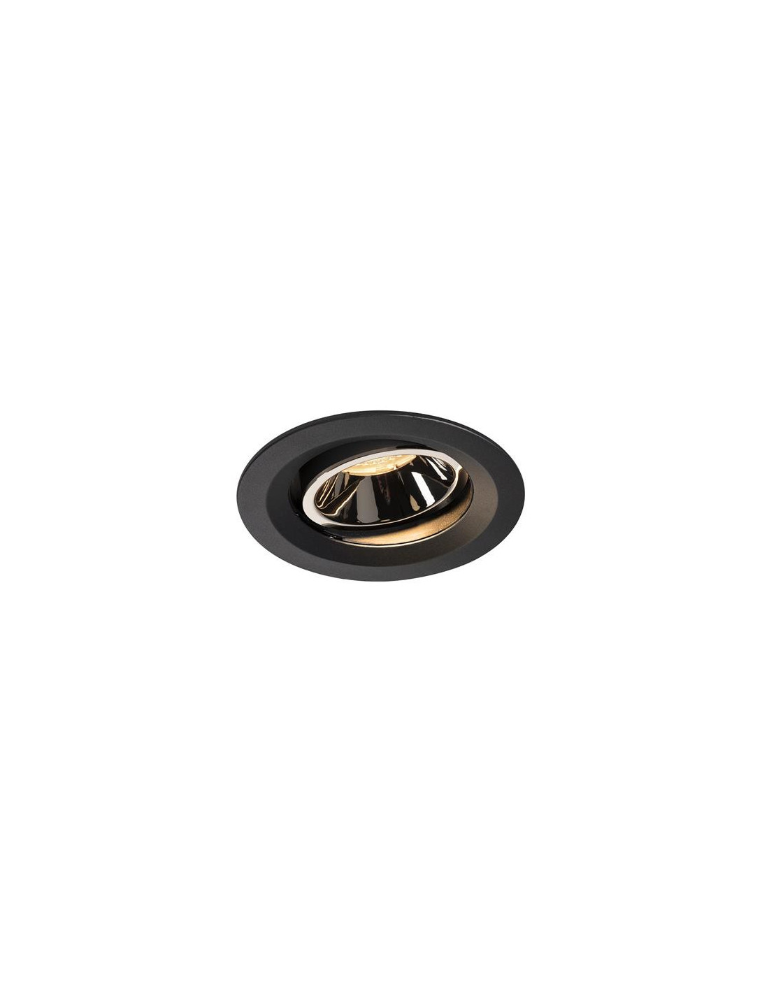 Numinos move DL M plafonnier encastré LED noir/chromé 3000K 40° inclin/pivo