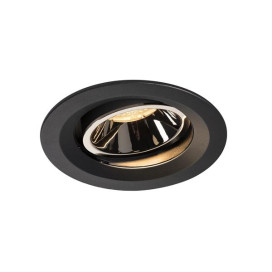 Numinos move DL M plafonnier encastré LED noir/chromé 3000K 55° inclin/pivo
