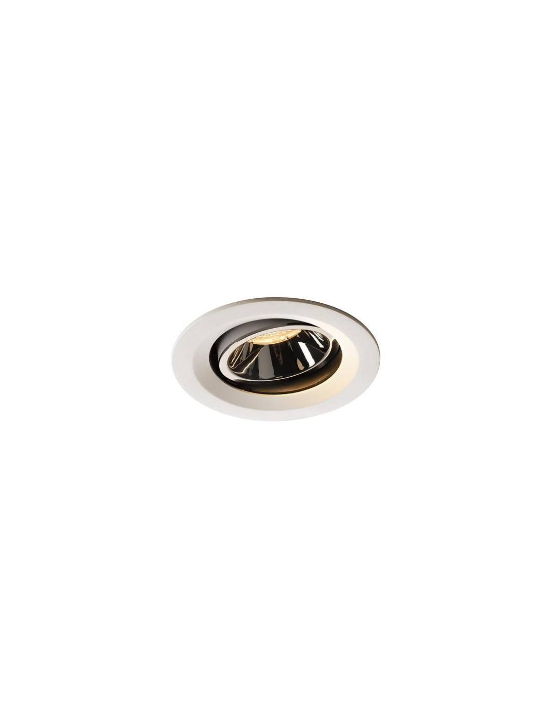 Numinos move DL M plafonnier encastré LED blanc/chromé 3000K 20° inclin/pivo