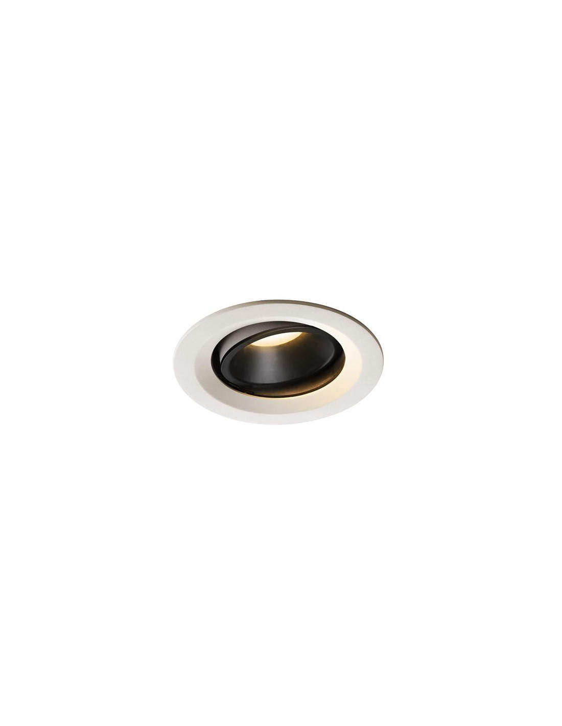 Numinos move DL M plafonnier encastré LED blanc/noir 3000K 55° inclin/pivo