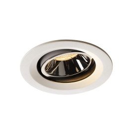 Numinos move DL M plafonnier encastré LED blanc/chromé 3000K 55° inclin/pivo