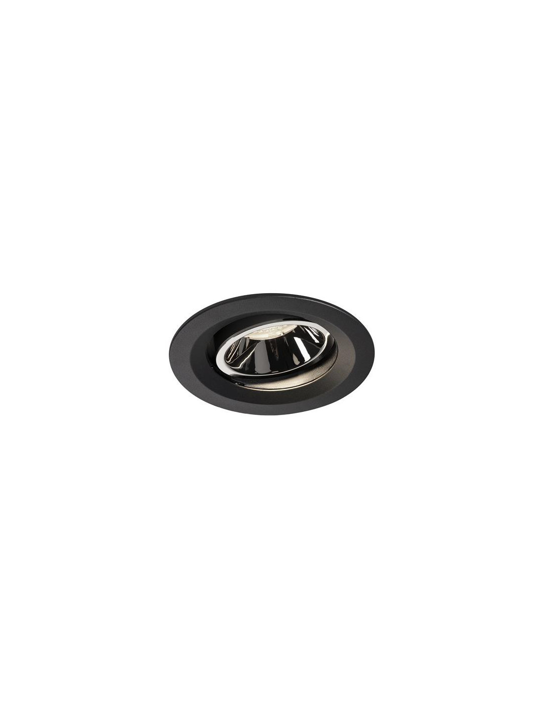 Numinos move DL M plafonnier encastré LED noir/chromé 4000K 20° inclin/pivo