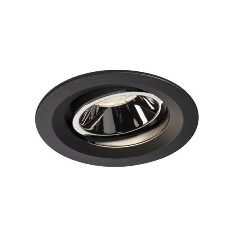Numinos move DL M plafonnier encastré LED noir/chromé 4000K 40° inclin/pivo