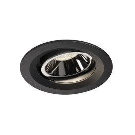 Numinos move DL M plafonnier encastré LED noir/chromé 4000K 55° inclin/pivo