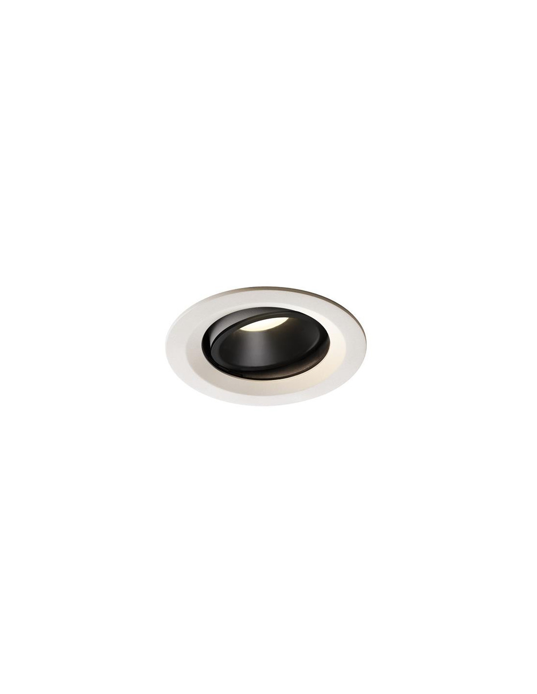 Numinos move DL M plafonnier encastré LED blanc/noir 4000K 55° inclin/pivo
