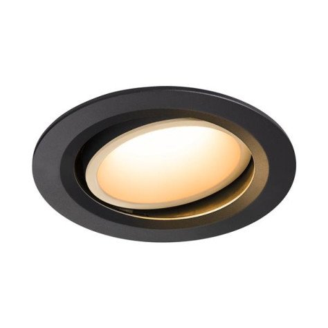 Numinos move DL L plafonnier encastré LED noir/blanc 2700K 20° inclin/pivo