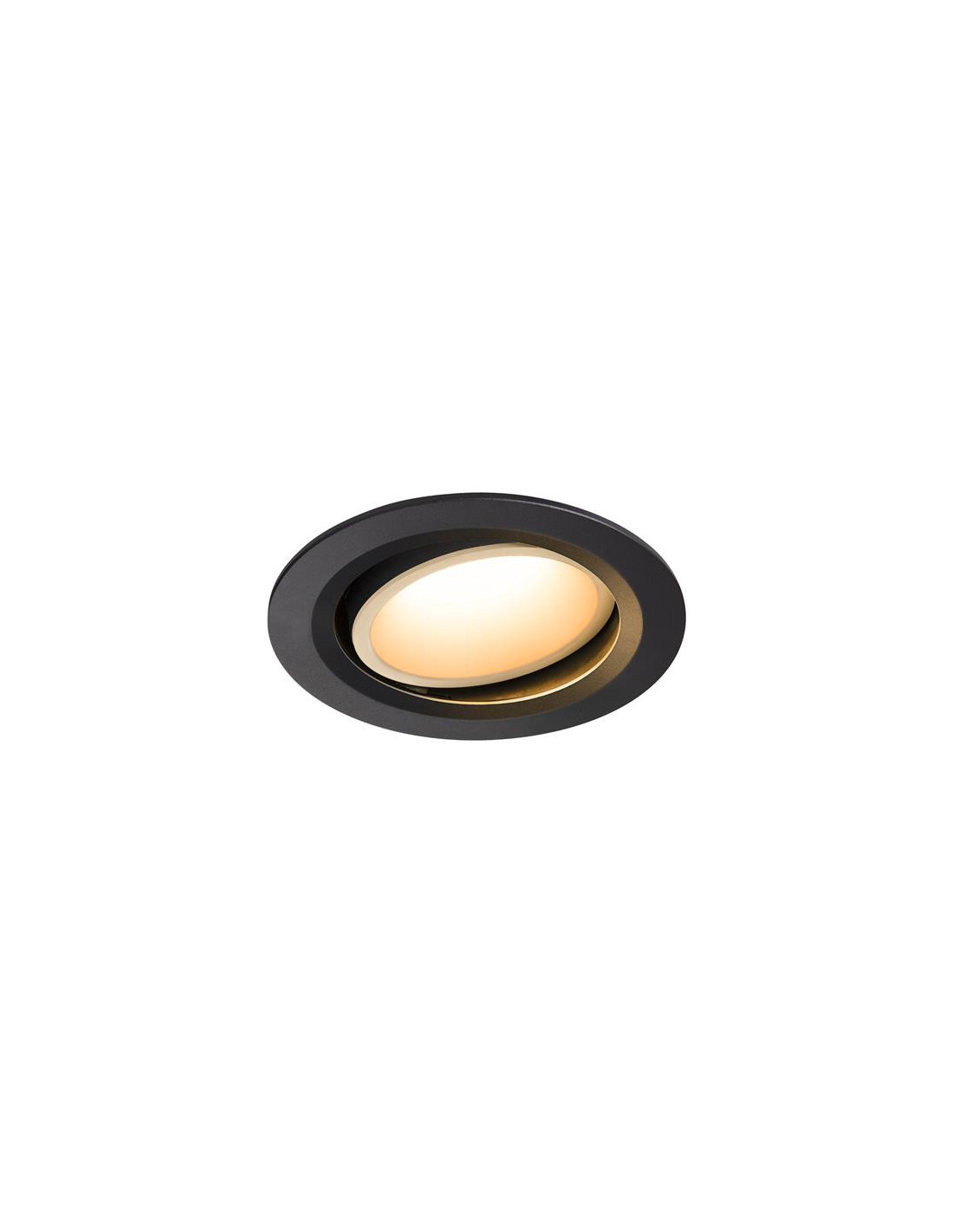 Numinos move DL L plafonnier encastré LED noir/blanc 2700K 55° inclin/pivo