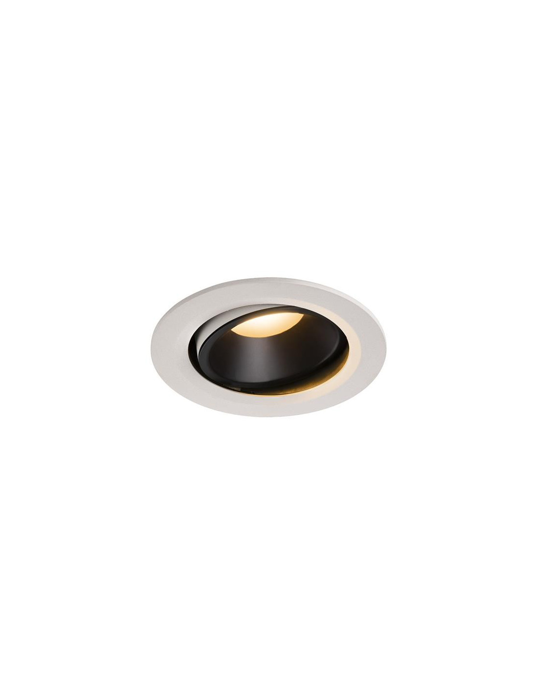 Numinos move DL L plafonnier encastré LED blanc/noir 2700K 55° inclin/pivo
