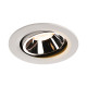 Numinos move DL L plafonnier encastré LED blanc/chromé 2700K 55° inclin/pivo
