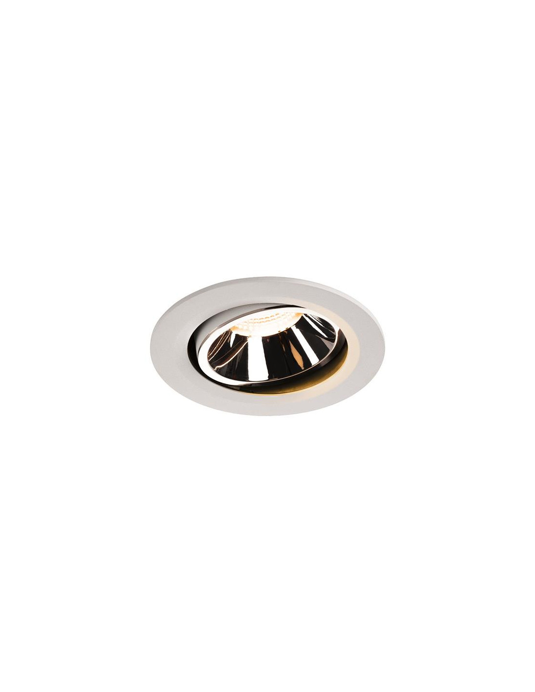 Numinos move DL L plafonnier encastré LED blanc/chromé 2700K 55° inclin/pivo