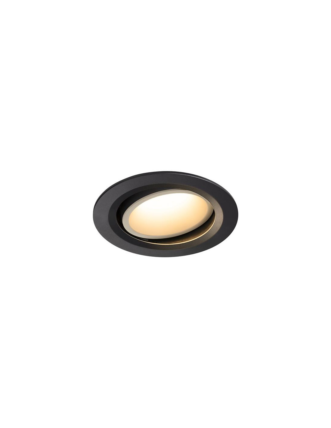 Numinos move DL L plafonnier encastré LED noir/blanc 3000K 20° inclin/pivo