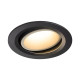 Numinos move DL L plafonnier encastré LED noir/blanc 3000K 40° inclin/pivo