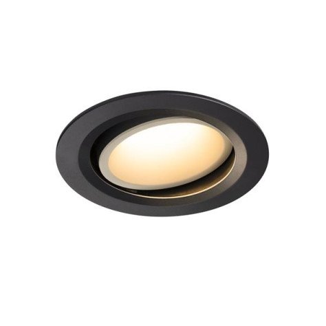 Numinos move DL L plafonnier encastré LED noir/blanc 3000K 55° inclin/pivo