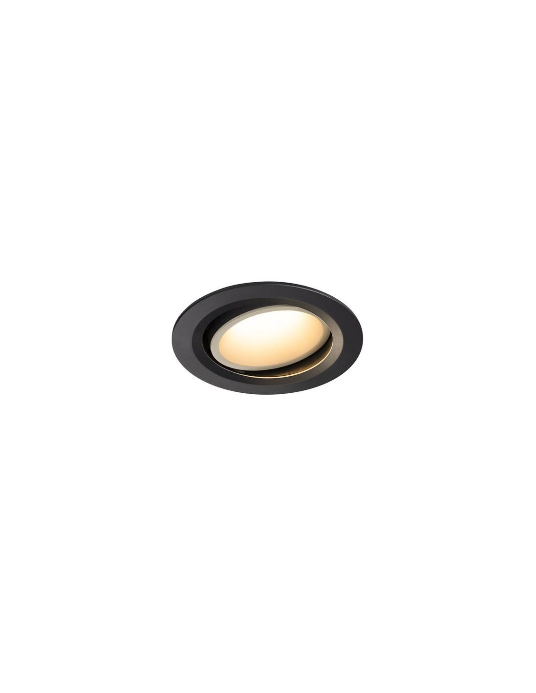 Numinos move DL L plafonnier encastré LED noir/blanc 3000K 55° inclin/pivo