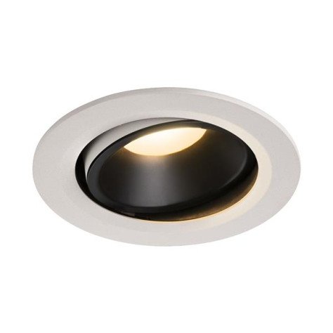 Numinos move DL L plafonnier encastré LED blanc/noir 3000K 55° inclin/pivo