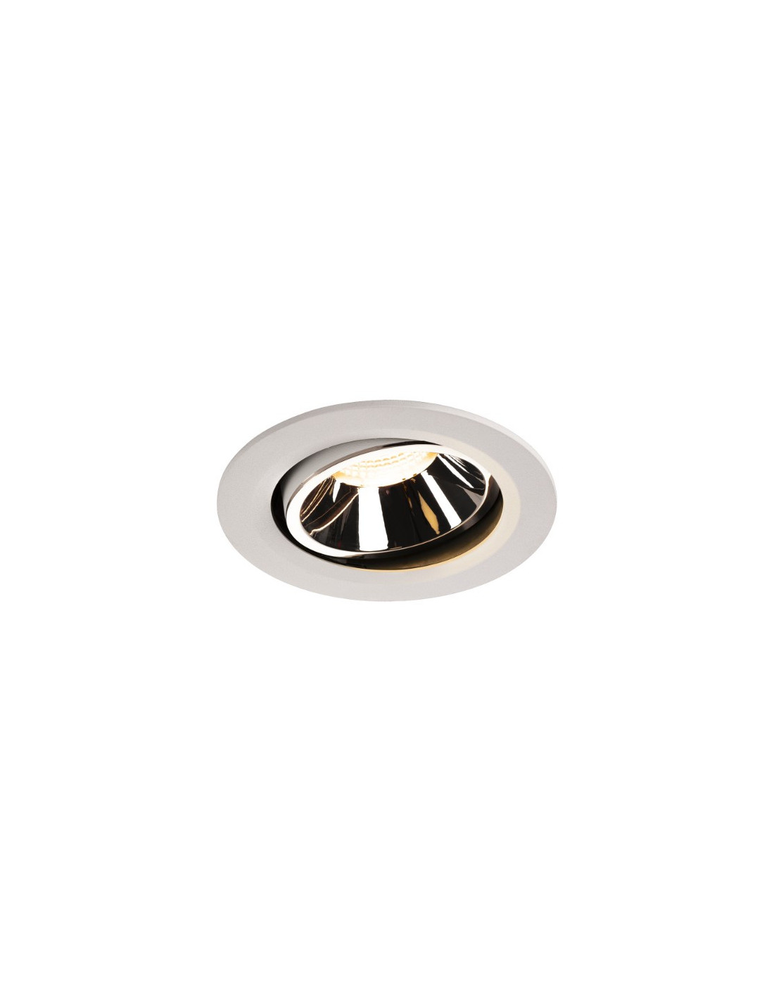 Numinos move DL L plafonnier encastré LED blanc/chromé 3000K 55° inclin/pivo
