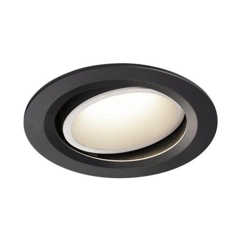 Numinos move DL L plafonnier encastré LED noir/blanc 4000K 20° inclin/pivo