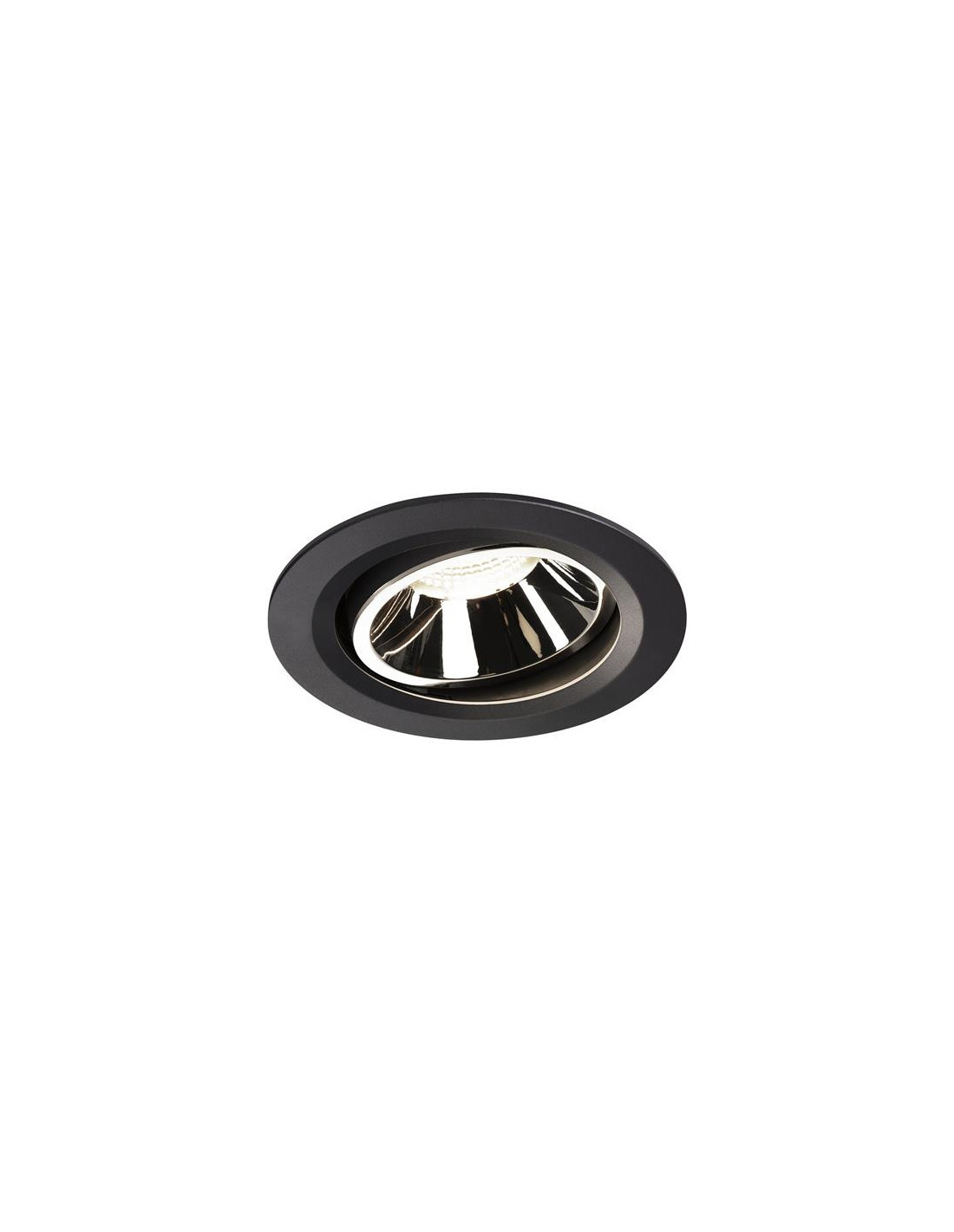Numinos move DL L plafonnier encastré LED noir/chromé 4000K 40° inclin/pivo