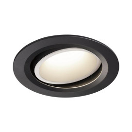 Numinos move DL L plafonnier encastré LED noir/blanc 4000K 55° inclin/pivo