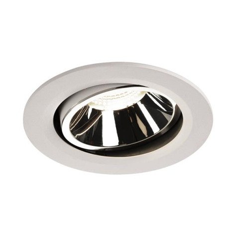 Numinos move DL L plafonnier encastré LED blanc/chromé 4000K 55° inclin/pivo