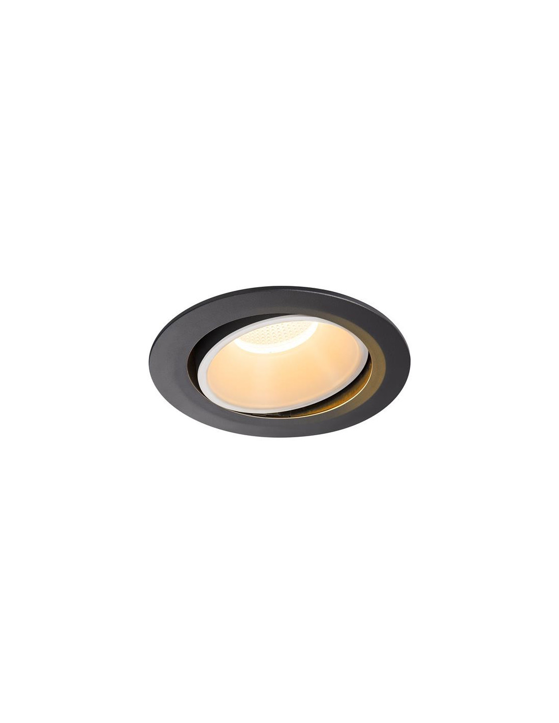 Numinos move DL XL plafonnier encastré LED noir/blanc 2700K 40° inclin/pivo