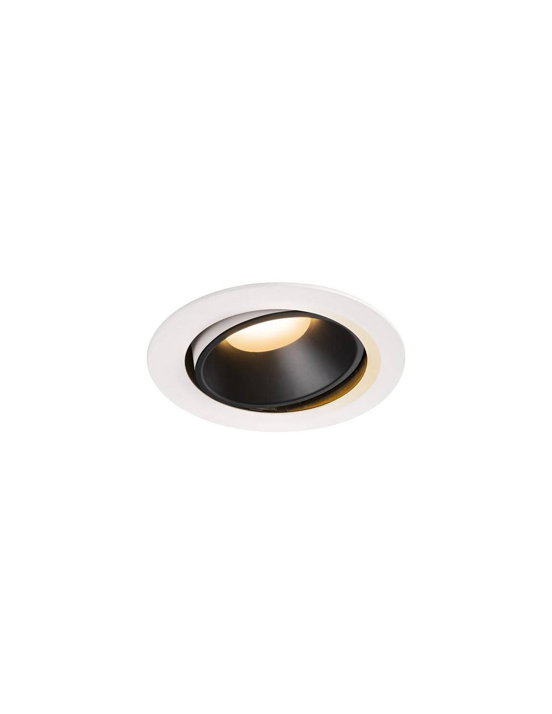 Numinos move DL XL plafonnier encastré LED blanc/noir 2700K 20° inclin/pivo