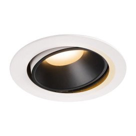 Numinos move DL XL plafonnier encastré LED blanc/noir 2700K 40° inclin/pivo