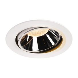 Numinos move DL XL plafonnier encastré LED blanc/chromé 2700K 40° inclin/pivo