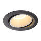 Numinos move DL XL plafonnier encastré LED noir/blanc 3000K 55° inclin/pivo