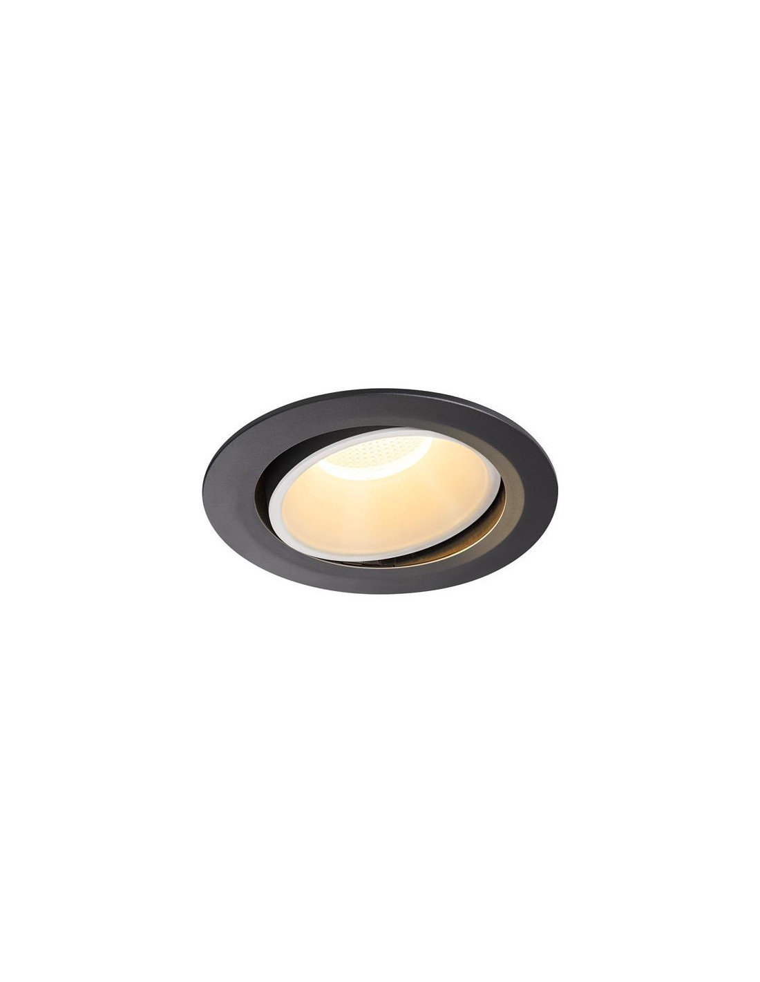 Numinos move DL XL plafonnier encastré LED noir/blanc 3000K 55° inclin/pivo