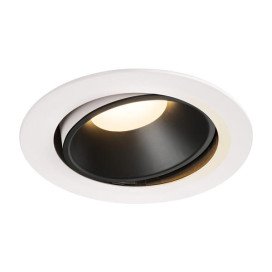 Numinos move DL XL plafonnier encastré LED blanc/noir 3000K 20° inclin/pivo