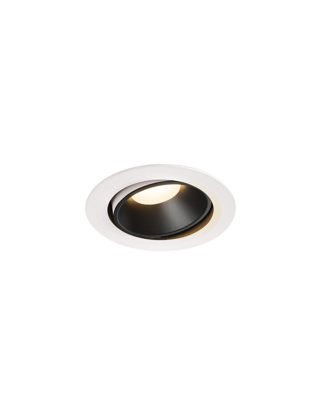 Numinos move DL XL plafonnier encastré LED blanc/noir 3000K 20° inclin/pivo