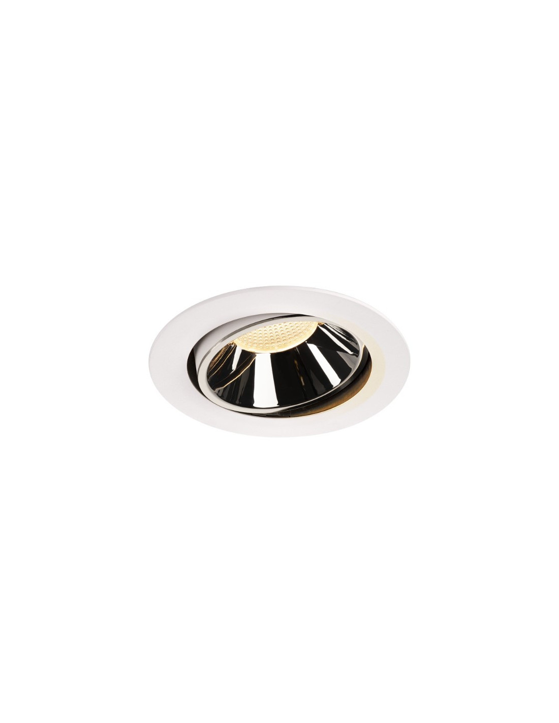 Numinos move DL XL plafonnier encastré LED blanc/chromé 3000K 20° inclin/pivo