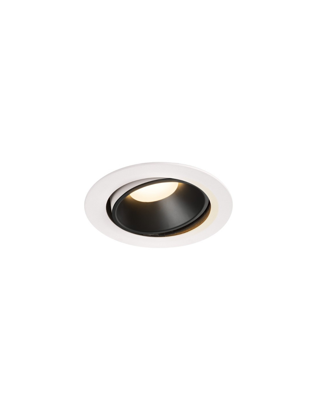 Numinos move DL XL plafonnier encastré LED blanc/noir 3000K 40° inclin/pivo