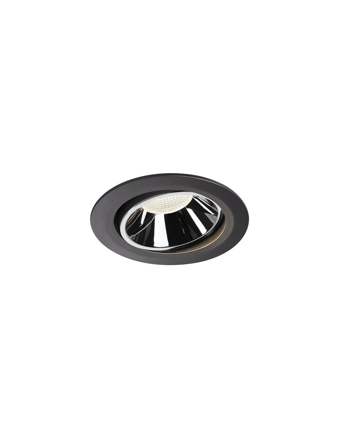 Numinos move DL XL plafonnier encastré LED noir/chromé 4000K 20° inclin/pivo