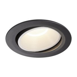Numinos move DL XL plafonnier encastré LED noir/blanc 4000K 40° inclin/pivo
