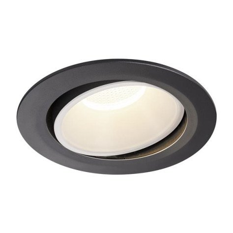 Numinos move DL XL plafonnier encastré LED noir/blanc 4000K 55° inclin/pivo
