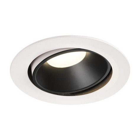 Numinos move DL XL plafonnier encastré LED blanc/noir 4000K 20° inclin/pivo