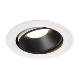Numinos move DL XL plafonnier encastré LED blanc/noir 4000K 40° inclin/pivo