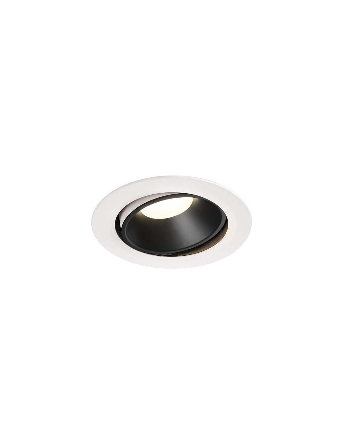 Numinos move DL XL plafonnier encastré LED blanc/noir 4000K 40° inclin/pivo